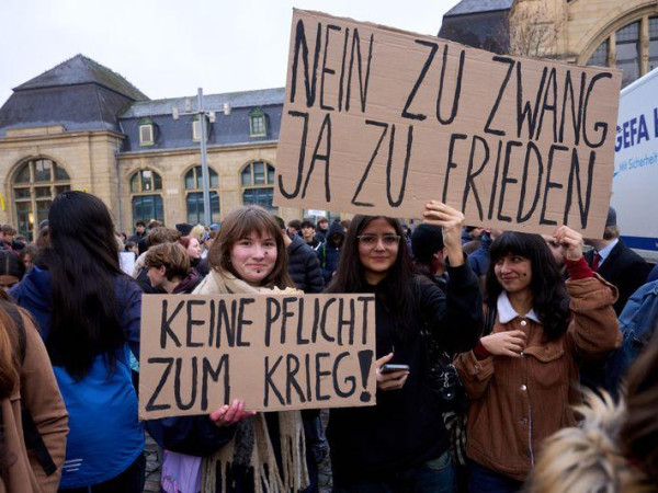 Auch in Koblenz wurde am Freitag gegen den Wehrdienst gestreikt.