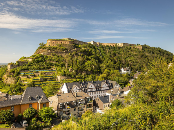 Aussicht auf die Festung Ehrenbreitstein.