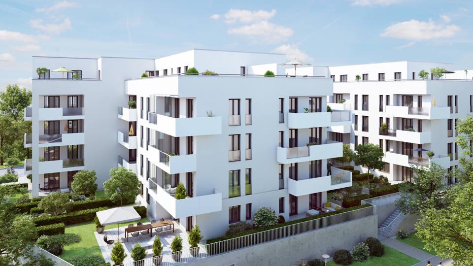 Das Rosenquartier in Koblenz.