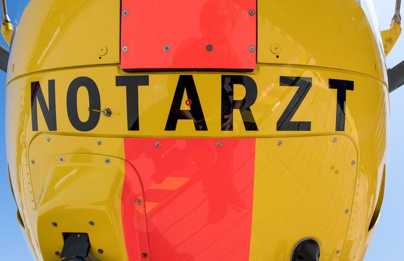 Der Rettungshubschrauber konnte landen, aber nicht mehr starten, Symbolbild.
