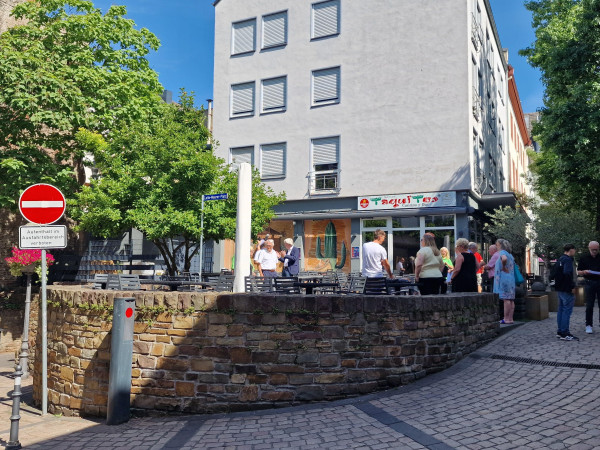 Der Standort des neuen Lotte-Meurer-Platzes, direkt neben dem Restaurant Taquitos, zwischen Münzplatz und Altenhof.