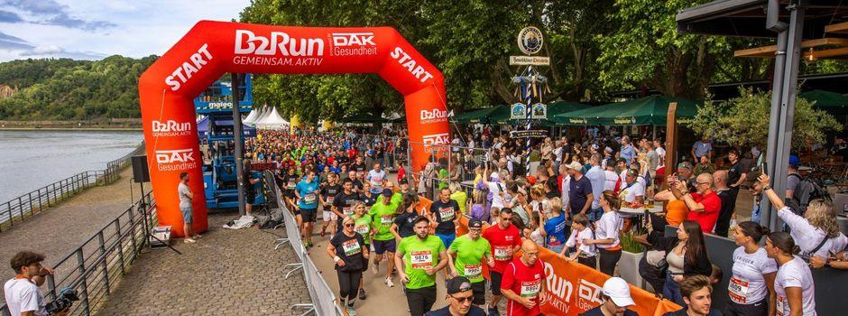 Der Start des Firmenlaufs B2Run am Deutschen Eck.