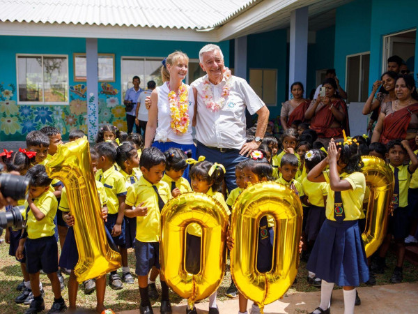 Die 1000. Schule der Stiftung Fly & Help wurde in Sri Lanka eröffnet