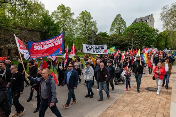 Die Kundgebung des DGB am 1. Mai 2023.