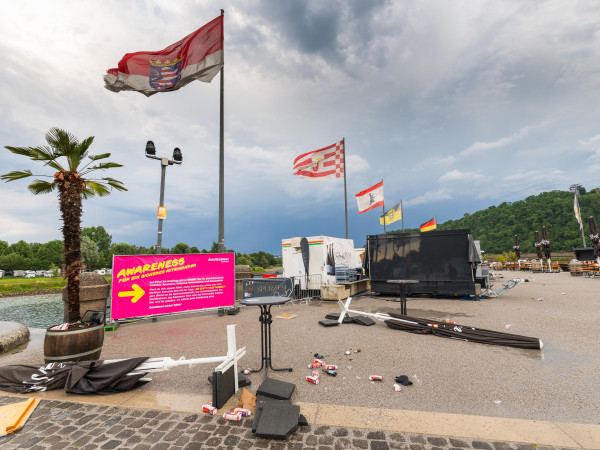 Electronic Wine musste am Freitag wegen eines Unwetters abgebrochen werden.