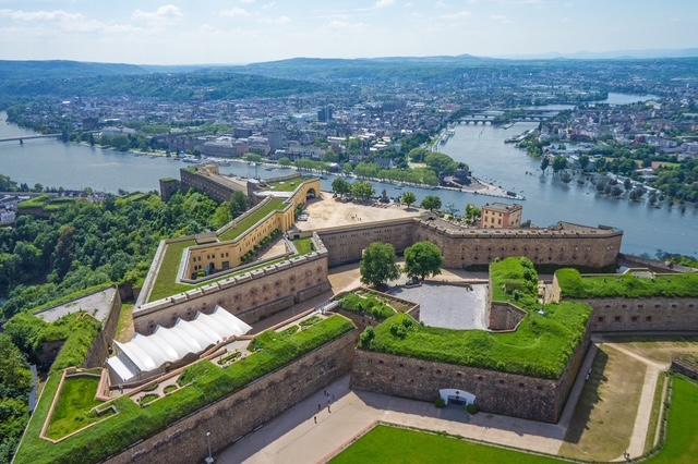 Festung Ehrenbreitstein (Luftaufnahme)