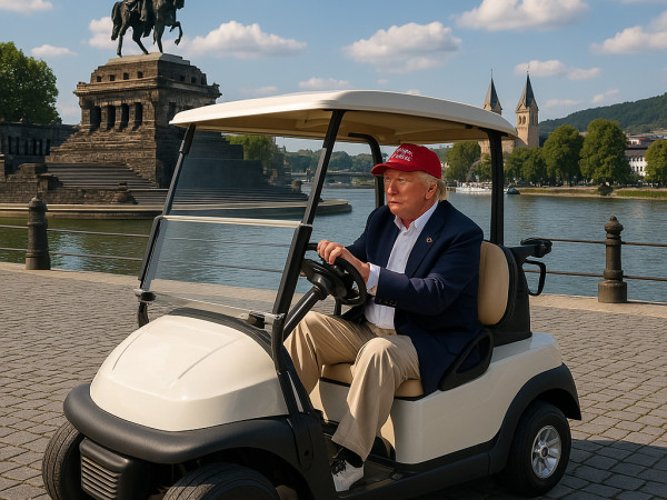 Golfkart-Shuttle von US-Präsident Trump