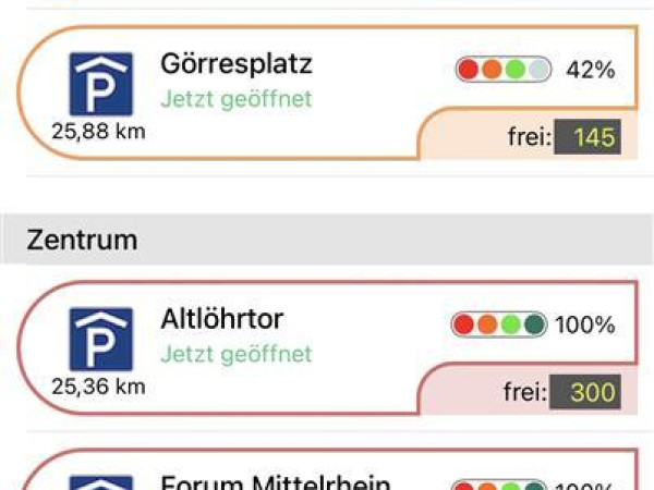 Keine Infos gibt es seit November in der Koblenz-App.