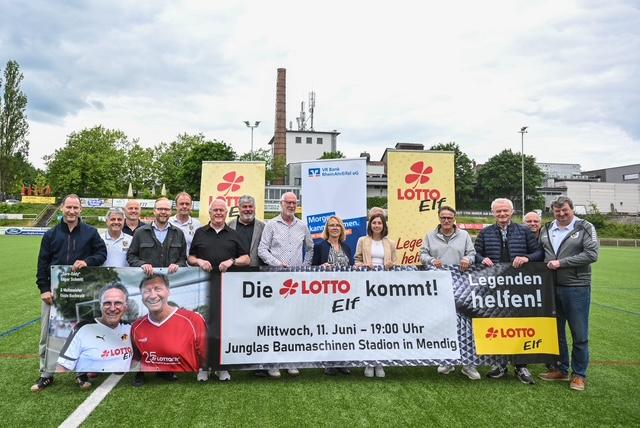 Kicken für den guten Zweck: Vorfreude verbunden mit der Hoffnung auf viele Zuschauer und eine hohe Spendensumme vor dem Benefizspiel der Lotto-Elf zugunsten der Krebsgesellschaft Rheinland-Pf