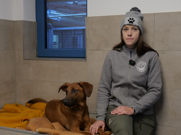 Kristina Wagner zusammen mit "Lucky".