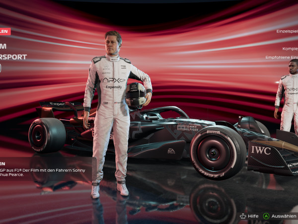 Präsentiert sich im flotten aber minimalistischen Design: Das Hauptmenü in F1 25
