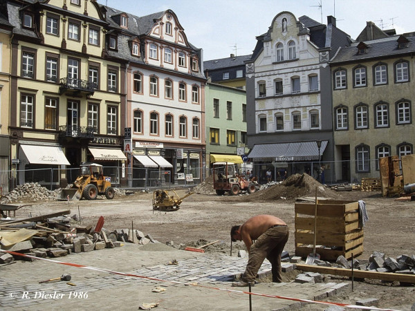 Sanierung des Jesuitenplatzes in den 1980er Jahren