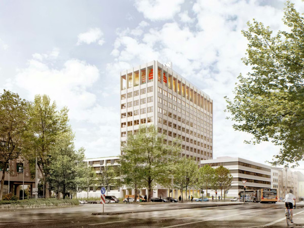 So soll das Sparkassen-Hochhaus am Wöllershof in Koblenz aussehen.
