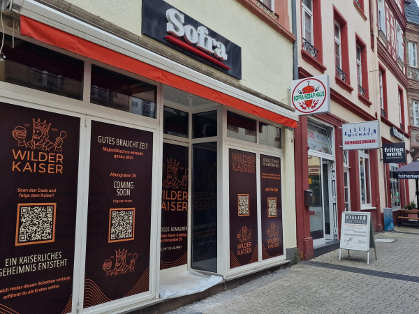 Sofra-Kebab in der Altstadt hat geschlossen, stattdessen soll dort nun der "Wilde Kaiser" entstehen.