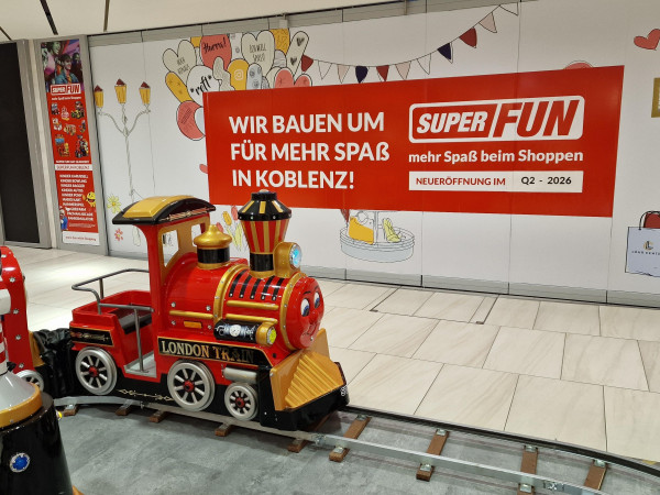SuperFun soll im 2. Quartal 2026 im Untergeschoss des Löhr Centers eröffnen.